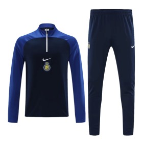 Al Nassr Sweatshirt Za Trening Četvrt Zip 2023-24 Plavo Crna